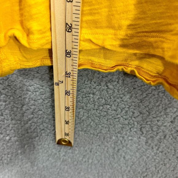 Catherines womens blouse 3X yellow cotton v neck embroidered 3/4 sleeve casual - Picture 4 of 10